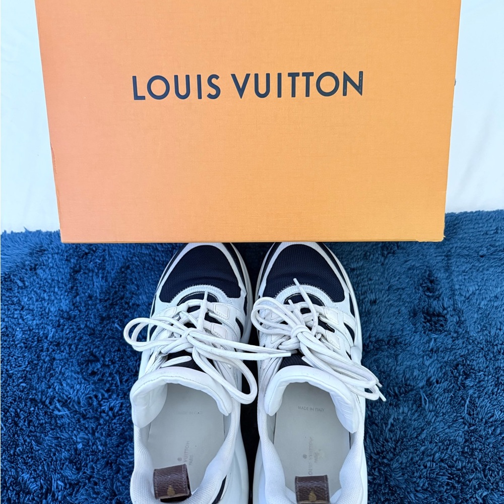 Louis Vuitton Navy and White Athletic Shoes - Picture 6 of 7